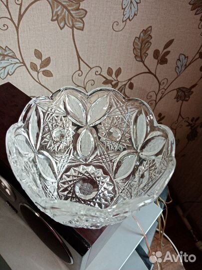 Ваза для фруктов хрусталь