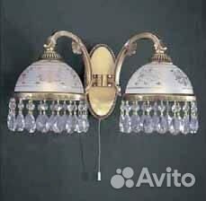 Бра настенный металлический со стеклом Италия