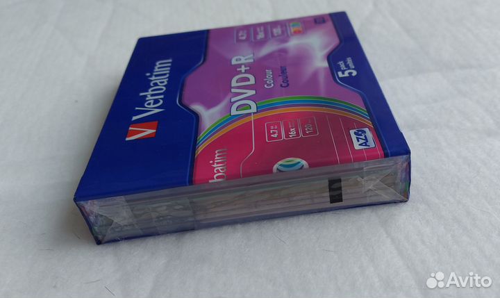 Диски DVD+R Verbatim 4.7Gb 16х Colour 5 шт. case