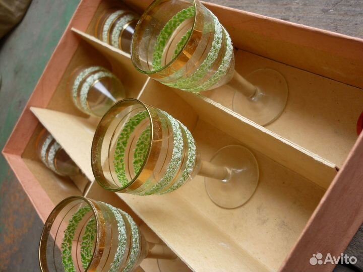 Чайники Дулево, набор стопок с напылением. бокалы