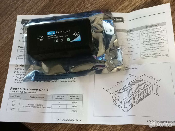 POE extender удлинитель локальной сети