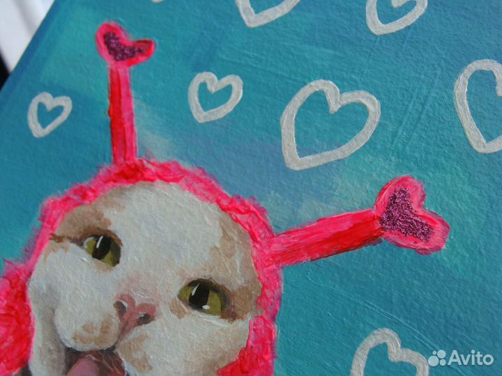 Картины с котиками на картоне