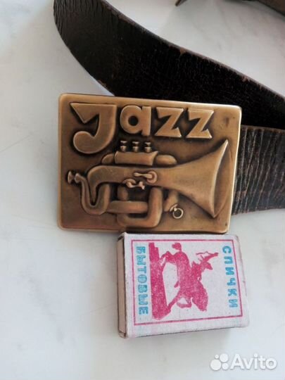 Бляха с кожанным ремнём