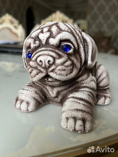 Собачка из гипса