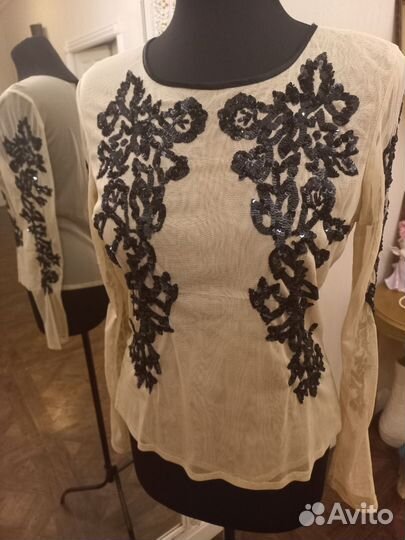 Нарядная блуза с пайетками Topshop, s