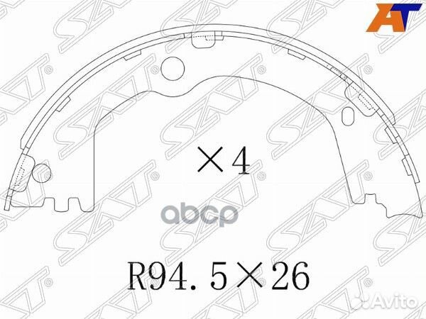 Колодки ручника KIA sportage 04-10/hyundai sant