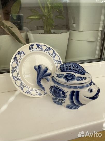 Кофетница рыбка гжель
