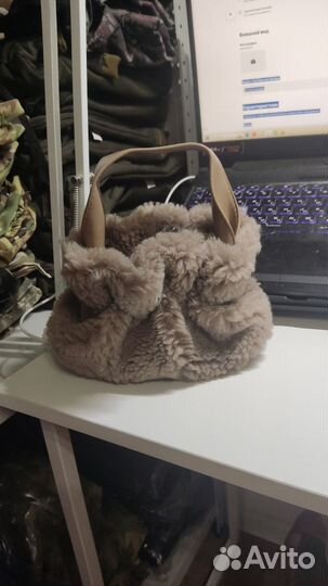 Сумка мини меховая