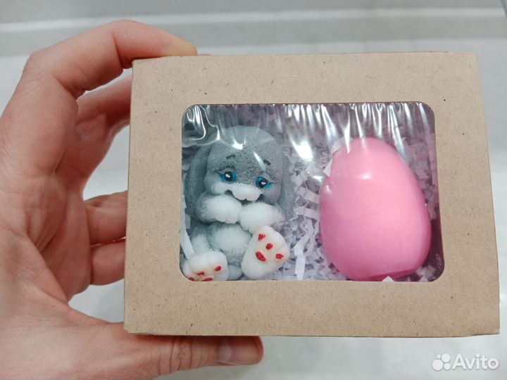 Пасхальный зайчик-кролик из мыла