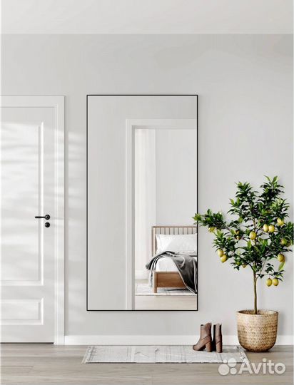 Дизайнерское Зеркало лофт стиль в черной раме 60*1