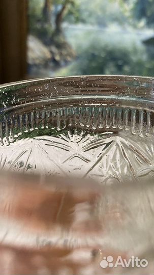 Старинные стаканы прессованное стекло