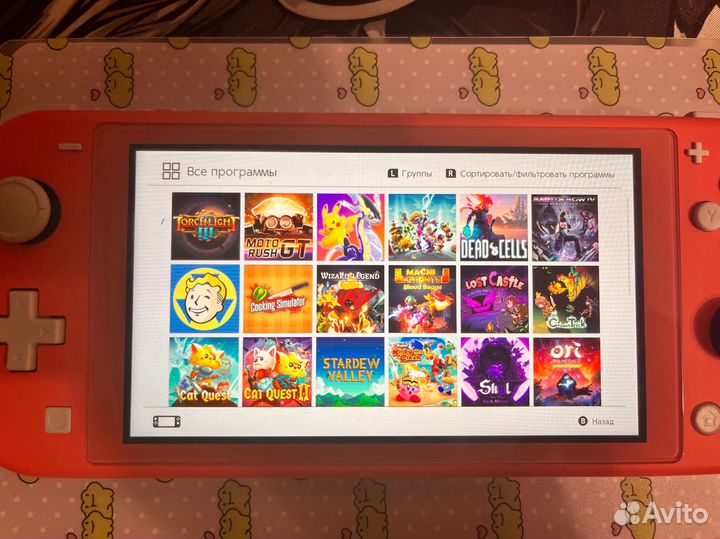 Nintendo switch lite с играми 128gb