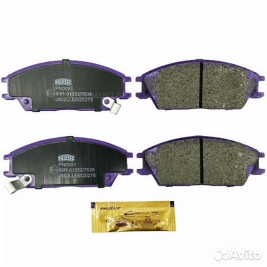 Nibk PN0091 Колодки тормозные дисковые перед