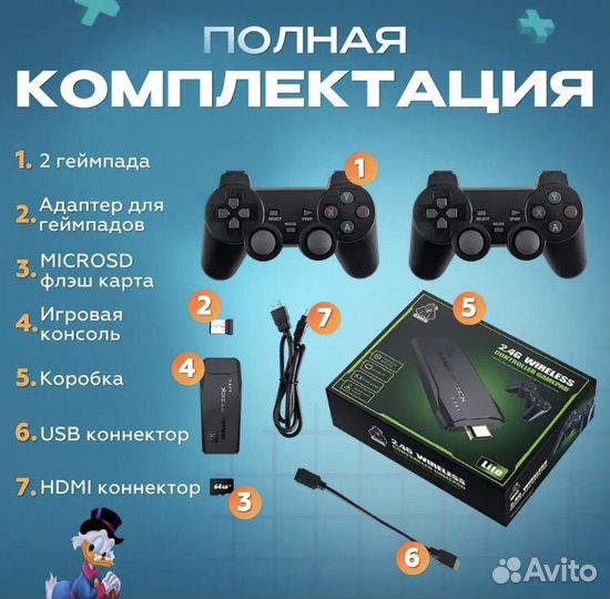 Игровая приставка Game stick 64gb