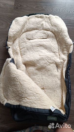 Зимний конверт в коляску на овчине