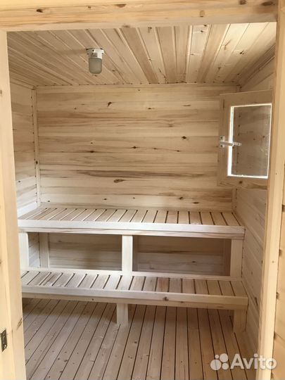 Мобильная баня каркасная 5 на 2,3