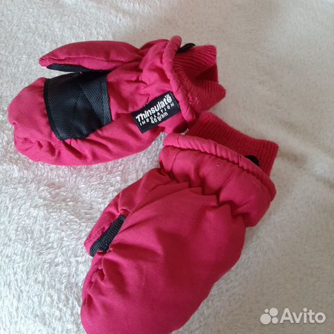 Варежки-Краги на 3-4 года утеплённые