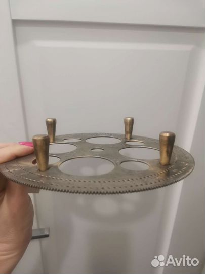 Подставка под горячее латунь кот термометр Рига