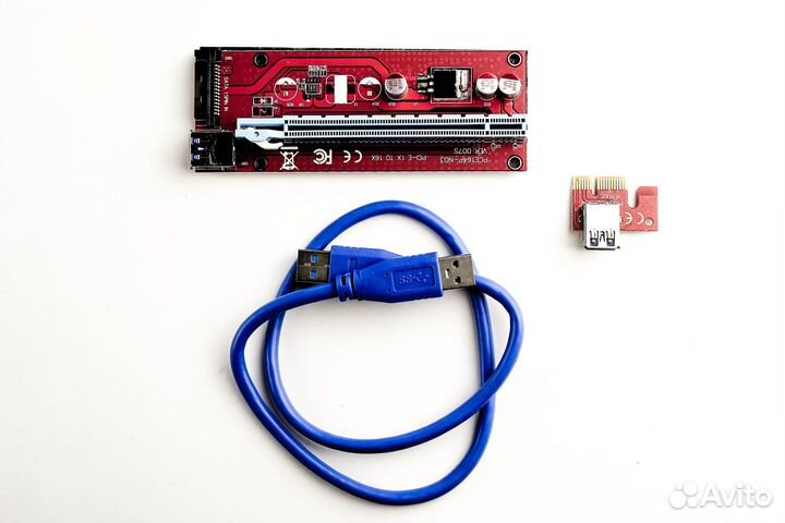 Райзер Riser PCI-E 1x-16x, SATA Ver 007S