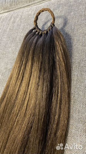 Хвост волосы на резинке