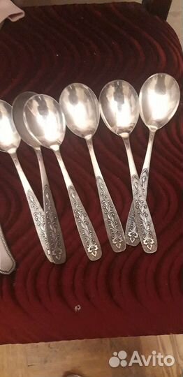 Набор новых столовых,мельхиоровых ложек