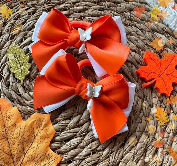 Бантики ручной работы осенние