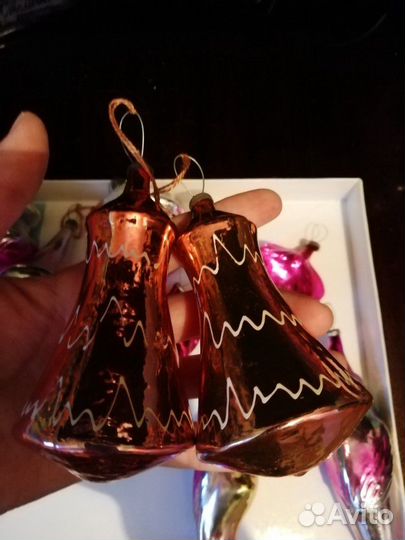 Елочная игрушка СССР колокольчик