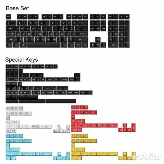 Кейкапы Akko PBT MDA wов(Вuilding Вlосk) 282 keys