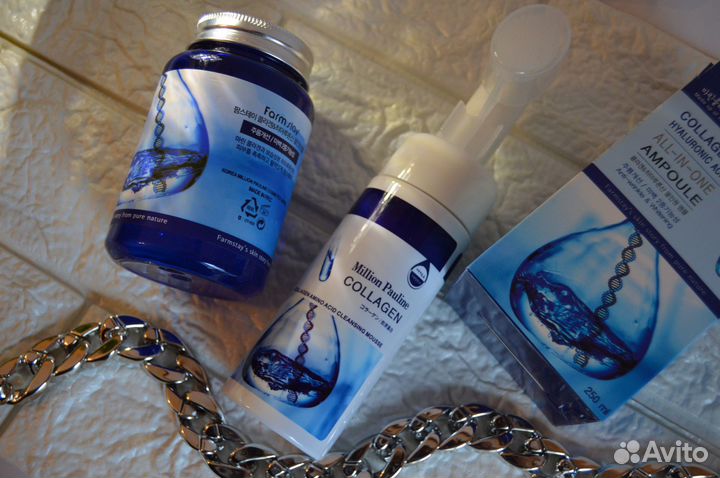 Пенка-мусс c коллагеном для умывания с щеточкой