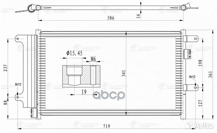 Конденсер iveco daily 06- lrac1664 luzar