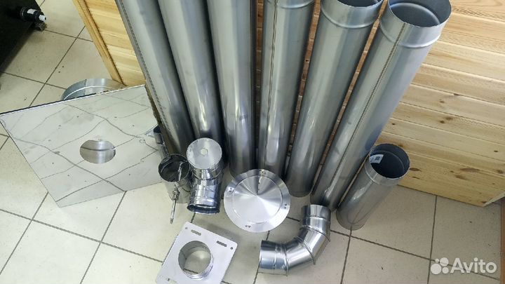 Труба дымохода, монтаж через стену