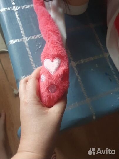 Шапочка с ушками розовый зайчик