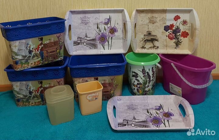 Ведра хоз. и декоративные, Подносы