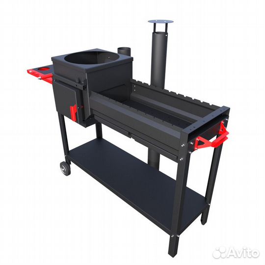 Мангал с печью под казан