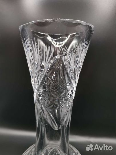 Ваза для цветов Хрусталь 25 см СССР (Ч)