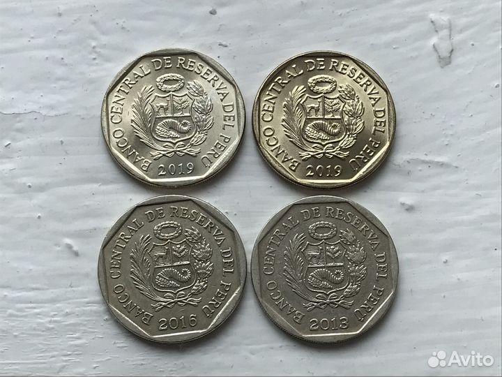 Монеты Перу, Боливия, Панама, Уругвай и Юж.Америка