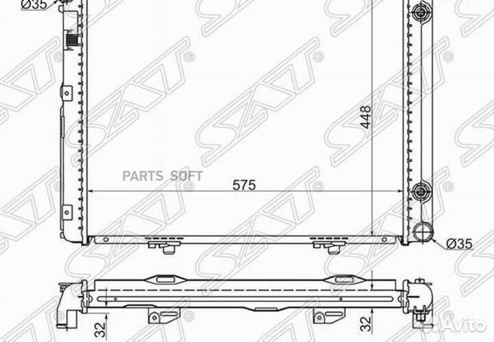Радиатор охлаждения Мерседес С класс W201 2.3 82-9