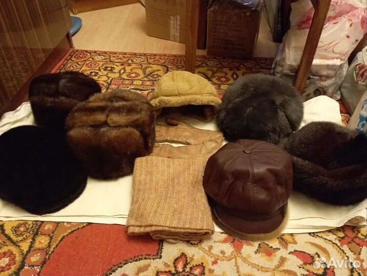 Норковая шапка мужская и женская б/у