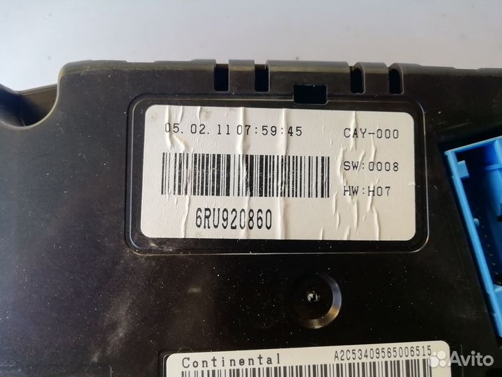 Щиток приборов (панель) VW Polo седан АКПП