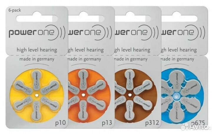 Батарейки для слух. ап. 675 implant plus Power One