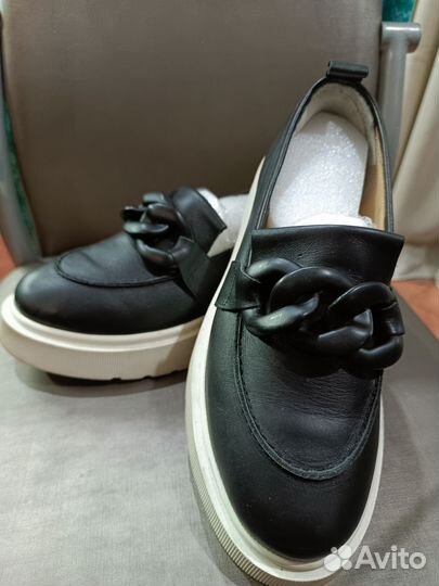 Лоферы кожаные