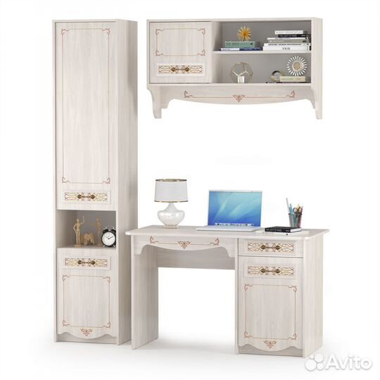 Письменный стол с полкой и пеналом Флоренция, цвет