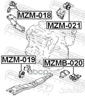 MZM-018 подушка двигателя mazda MPV (PR4) mazda