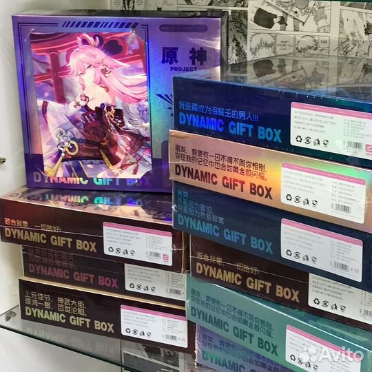 3D боксы по геншину и различным аниме листай фото
