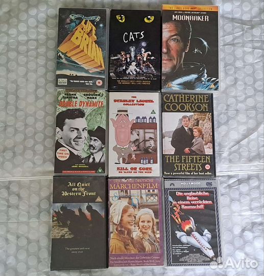 VHS кассеты фирменные UK Germany винтаж