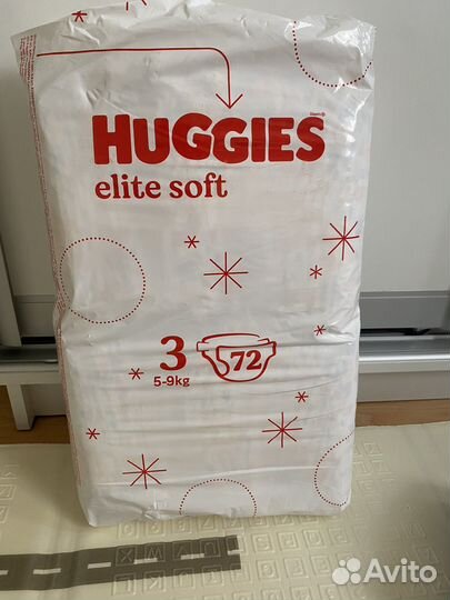 Подгузники huggies elite soft 3
