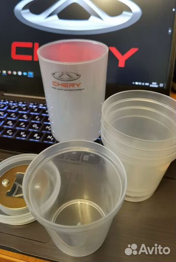 Походные рюмки Chery в стакане