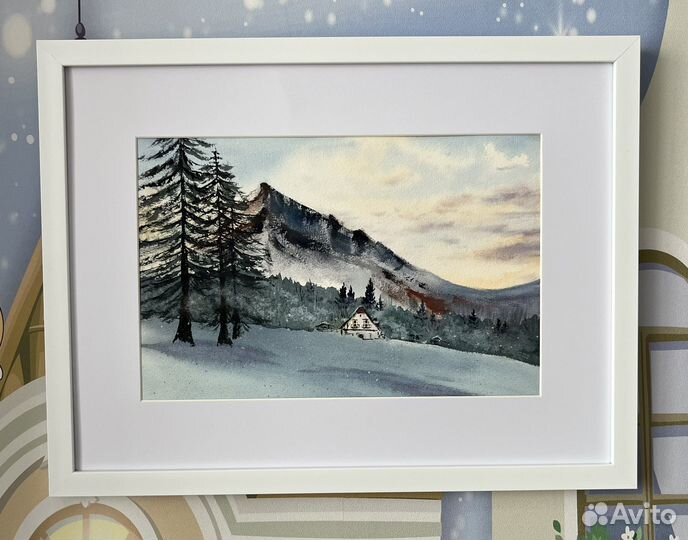 Картина акварель А4