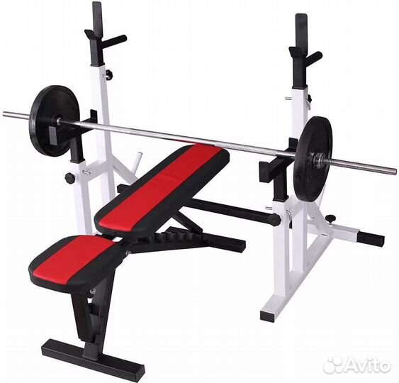 Силовая скамья со стойками 2 в 1. В наличии