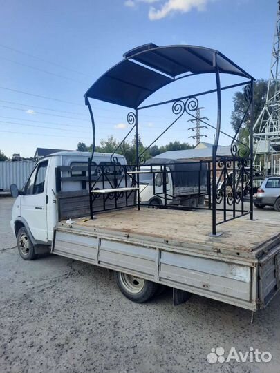 Беседка, мангальная зона, мангал